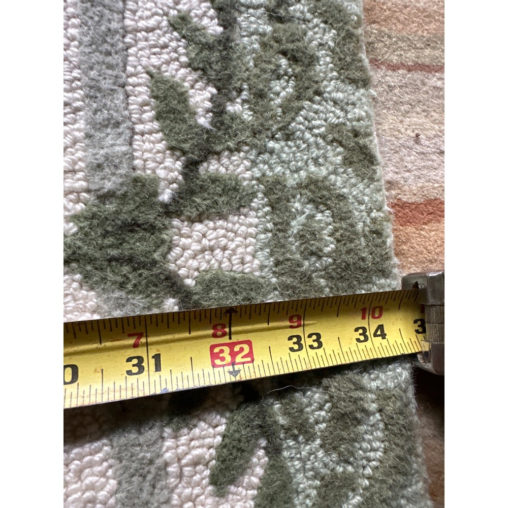 C & F Enterprises Wool Hand Hooked Palm Tree Tropical Accent Rug 23x34 Green - Picture 4 of 5